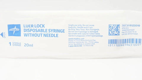 Medline Sterile Syringe only Luer Lock