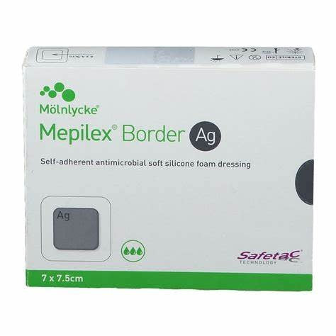Mepilex Border Foam AG Antimicrobial all-in-one Foam Dressing