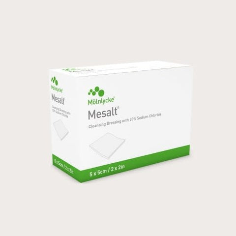 Mesalt Sodium Chloride Dressing - 5 x 5cm 30/bx Single