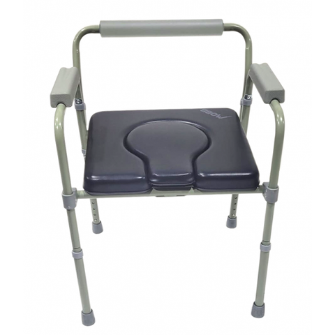 MOBB Padded Folding Commode Chair 18"W x 16.6"D 300lbs Weight Capacity