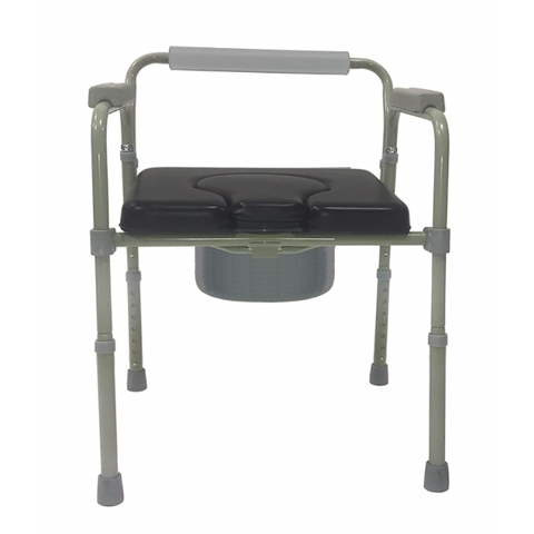 MOBB Padded Folding Commode Chair 18"W x 16.6"D 300lbs Weight Capacity