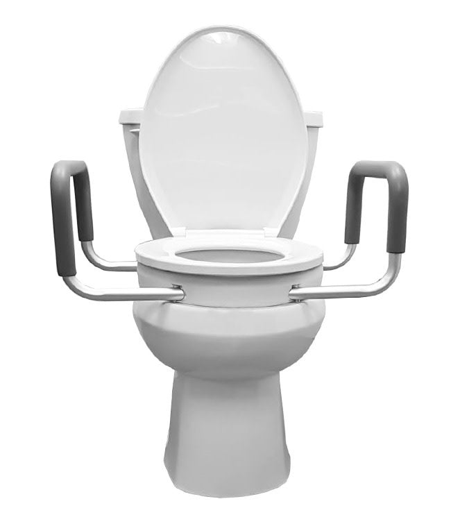2” Raised Toilet Seat with Arms Easy to clean