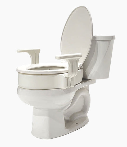 4” Hinged Raised Toilet Seat Weight Limit 300lbs with New Handles