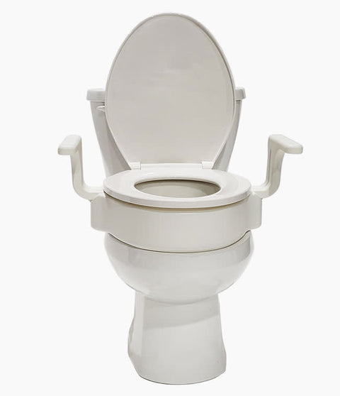 4” Hinged Raised Toilet Seat Weight Limit 300lbs with New Handles
