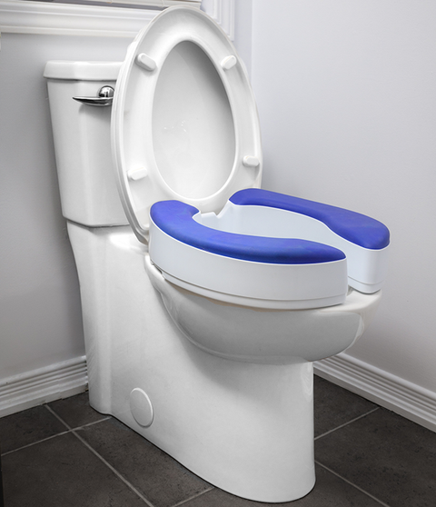 MOBB-4” Adjustable Raised Toilet Seat  Fits Most Standard & Elongated Toilets