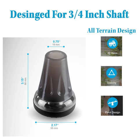 MOBB AirEase Cane Tip  for Walking Cane, Crutches, & Forearm Crutches