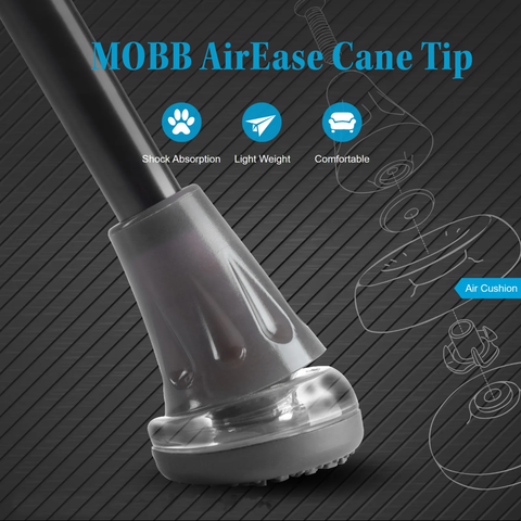 MOBB AirEase Cane Tip  for Walking Cane, Crutches, & Forearm Crutches