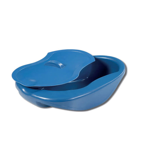 Comfort Bedpan Blue with Lid