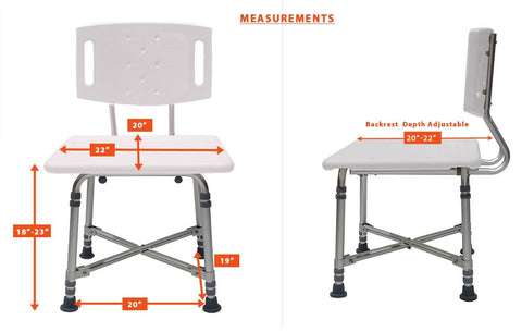Mobb Heavy Duty Bath Chair Real Extra Wide Stability and Comfort for Safe Bathing