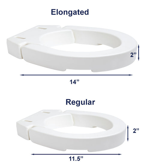 2” Hinged Raised Toilet Seat Weight Limit 300lbs