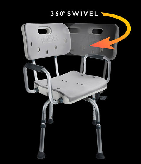 Mobb Swivel Shower Chair 3.0 Left  or Right Handed Lock 300 lbs Capacity