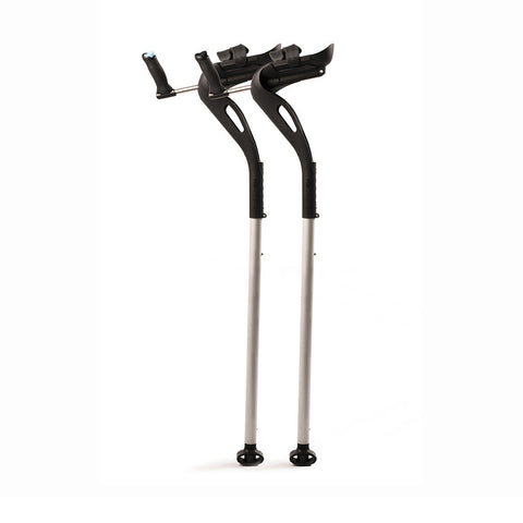 M+D  Forearm Comfort Gutter Crutch - Pair - Height (4' 11"- 6' 8") 300lbs - Black