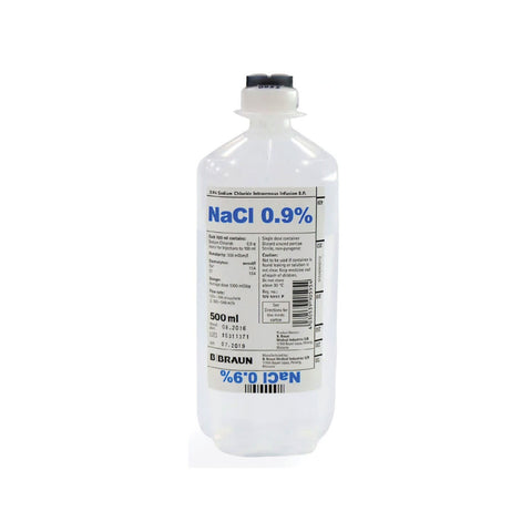 B Braun Normal Saline 0.9% Sodium Chloride Injection USP  500mL