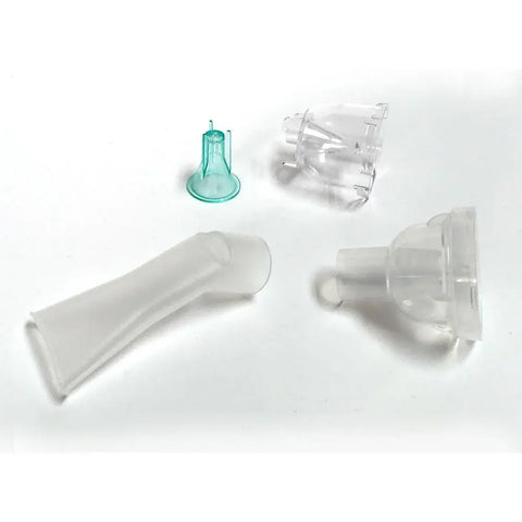 Nebulizer cup, insert, cap and mouthpiece