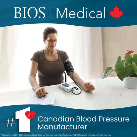Bios Premium Large Screen Blood Pressure Monitor with FREE Wide Range Cuff & Log Book