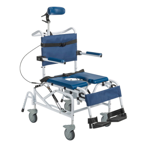 Drive Tilting Aluminum Rehab Shower Chair Commode 300lbs Capacity