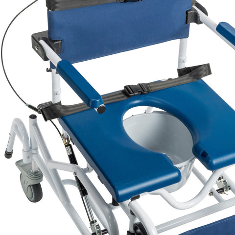 Drive Tilting Aluminum Rehab Shower Chair Commode 300lbs Capacity