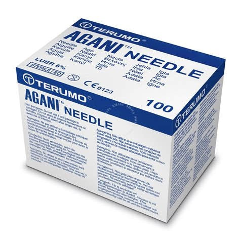 Terumo Hypodermic Sterile Needles Regular Bevel 100/bx 22g x 1" 5/pk