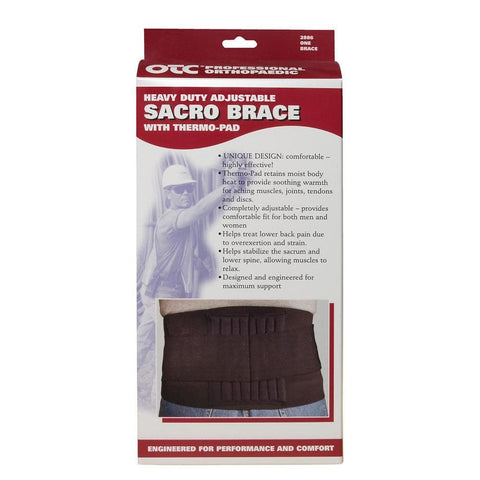OTC Sacro Brace w/Thero-Pad - Black