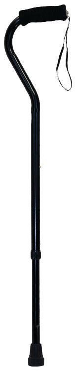 Probasics Offset Cane with Strap (Black) 300 lb Weight Capacity