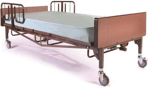 Probasics Full-Electric 42" Bariatric Hospital Bed Bundle with Foam Mattress & Side Rails