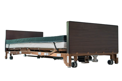 ProBasics 2-Motor Full Electric High Low Bed Package w/Full Rails & Aruba-200 Mattress