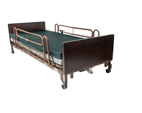 ProBasics 2-Motor Full Electric High Low Bed Package w/Full Rails & Aruba-200 Mattress