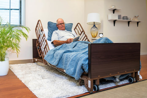 ProBasics 2-Motor Full Electric High Low Bed Package w/Half Rails & Aruba-200 Mattress