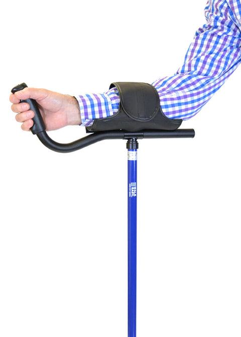 Adult Platform Crutch with Velcro Sleeve Black