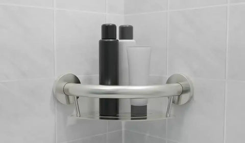 PLUS Corner Shelf + Grab Bar