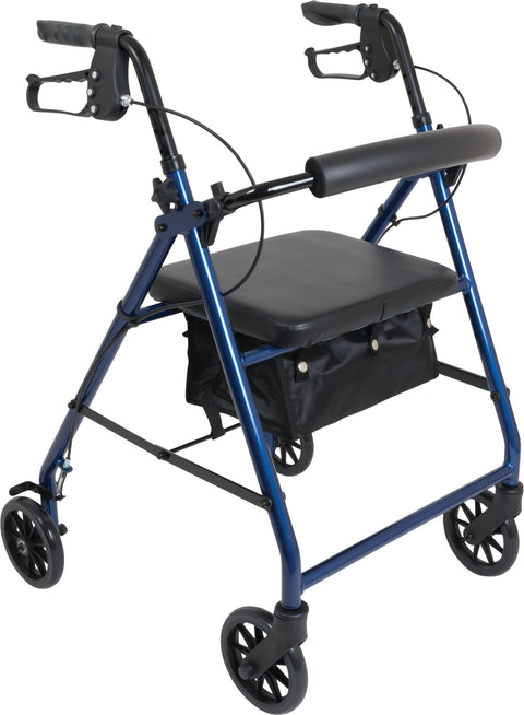 Aluminum Rollator 6" Wheels 300 LB Weight Capacity