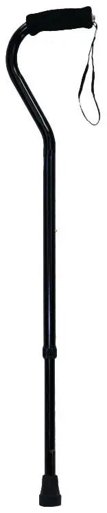 Probasics Offset Cane with Strap (Black) 300 lb Weight Capacity 10/Bx