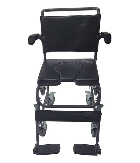 MOBB 4 Way Padded Steel Commode Chair with Wheels