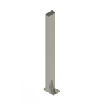 P.T. Rail Floor Mast Stainless Steel