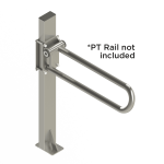 P.T. Rail Floor Mast Stainless Steel