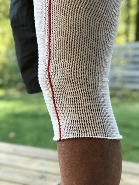 Compression Dynamics Edemawear Lymphedema Stockinet Large Max Limb Circumference 115cm (46") Length 60cm (24") Knee To Groin, Red Stripe, Longitudinal Compression, Latex-Free