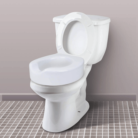 Carex 4" Quick Lock Raised Toilet Seat (fits most elongated & standard bowls)