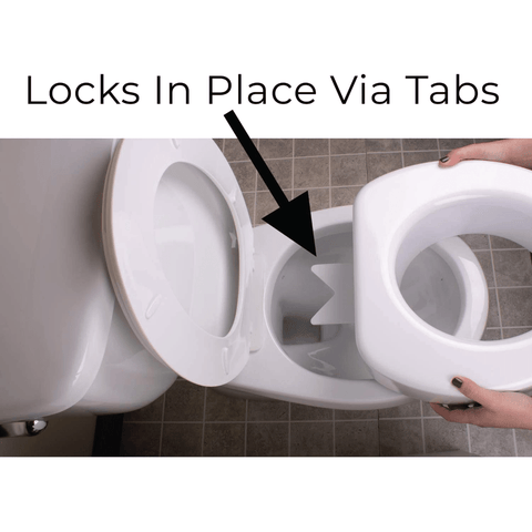 Carex 4" Quick Lock Raised Toilet Seat (fits most elongated & standard bowls)