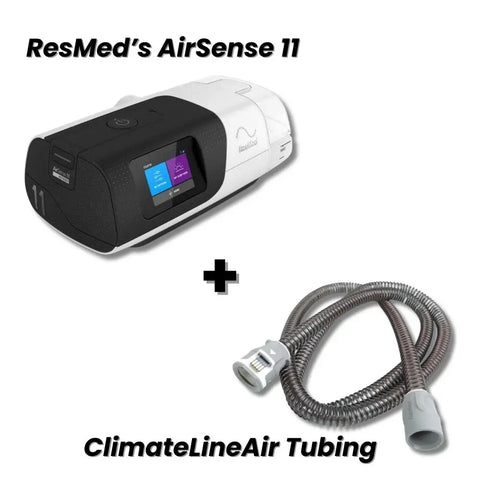 ResMed AirMini AutoSet Travel CPAP Machine & AirSense 11 AutoSet Machine with ClimateLineAir Heated