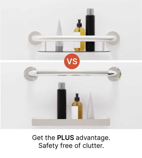 PLUS Shampoo Shelf + Grab Bar
