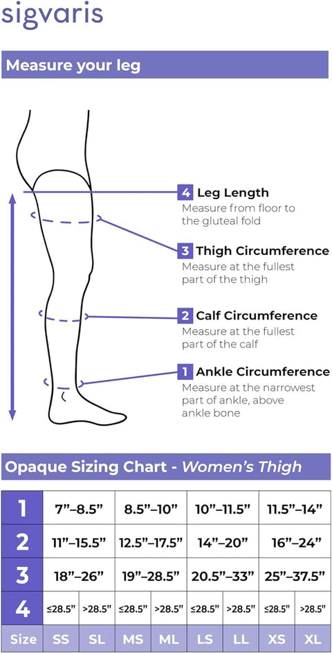 Essential Opaque for Women Thigh High 20-30 mmHg