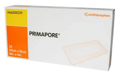 Smith & Nephew Primapore Low-Adherent Post-Op Island Dressing, Size 20cm X 10cm 20/Bx