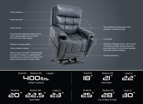 VivaLift Ultra Power Lift Recliner | Pride Mobility | MedSupplies