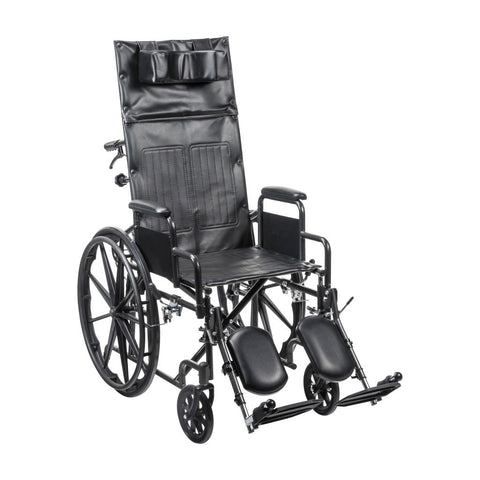 Silver Sport Recliner with Vinyl Upholstery 16"