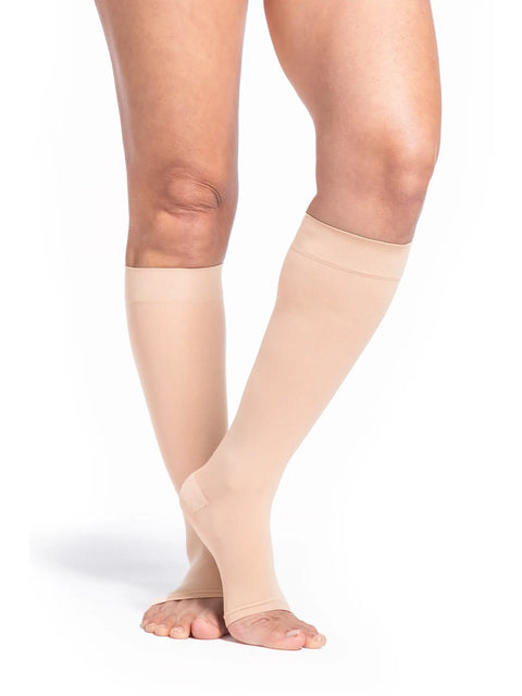 120C Sheer Fashion 15-20mmHg Open Toe Size A Honey