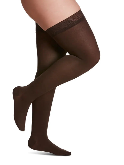 Style Soft Opaque Thigh High for Women's 20-30mmHg