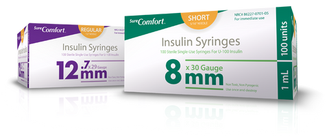 Sure Comfort Insulin Syringes 100/bx