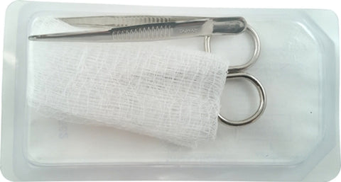 Suture Removal Kit Sterile With Metal Forcep, Metal Scissor, Gauze Sponge