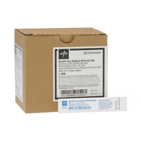 Needle only blunt fill 18gx1.5" sterile w/filter