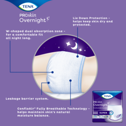 Tena ProSkin Overnight Super Underwear Medium 14/bg 56/bx